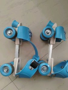 Blue Adjustable Roller Skates for Kids