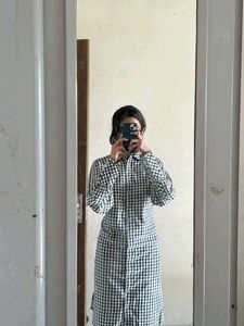 Classic Gingham Shirt Dress