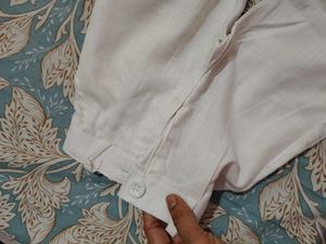 Boys' White Embroidered Kurta jacket set