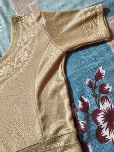 Elegant Beige Ethnic Blouse