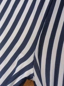 black and white strip lycra plazzo