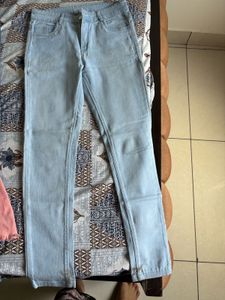 Light Wash High-Waisted Straight Leg Jeans