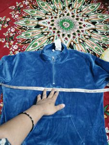 Velvet Tracksuit Set - Blue