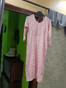 Light Pink Printed Kurta with Pant and Dupatta Set