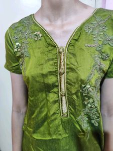 Green Short Kurti For Women