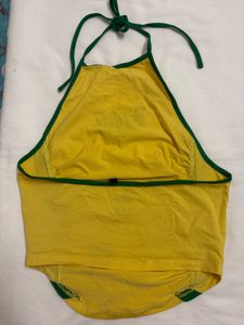 Bratz Yellow Halter Neck Crop Top