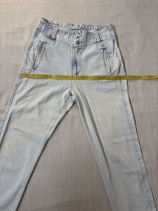 Ice Blue Light Wash High Waisted Jeans