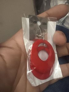 Red Hoop Earrings