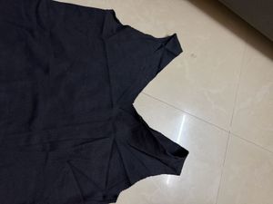 Dark Blue Textured T-Shirt