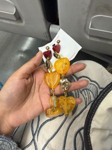 Unique Heart Dangle Earrings