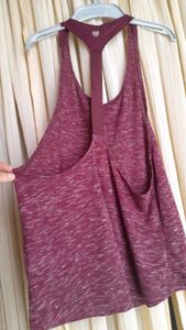 Maroon Gym set of leggings and tank top