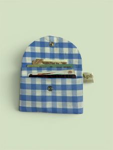Blue Gingham Wallet / Cardholder