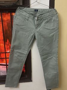 Women's Sage Green Slim Fit Pants
