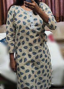 Elegant Leaf Print Kurta with pant set for Women