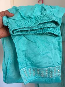 Aqua Blue Chikankari Kurta