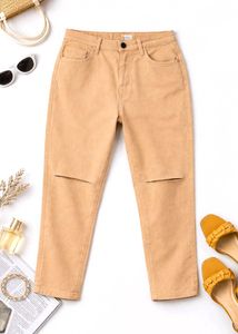 Peach Ripped Mom Jeans