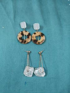 Stylish Leopard Print & Crystal Drop Earrings
