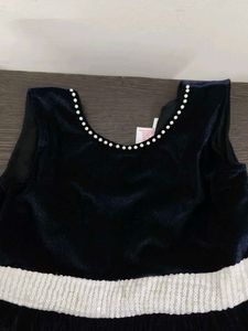 Navy Blue Velvet Gown