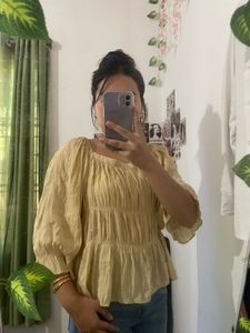 Chic Ruffled Square Neck Peplum Top