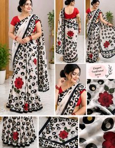 Stylish  polka dot soft saari💃💃🎉🎉
