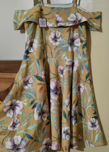 new with tag off shoulder frock