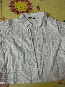 White Broderie Anglaise Shirt