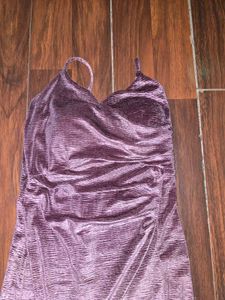 Velvet Midi Dress with Slit
