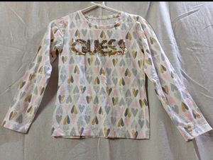 Guess Heart Print Long Sleeve Shirt