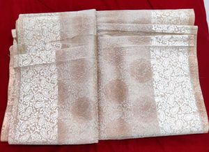 Elegant Paisley self Print Organza Saree ✨