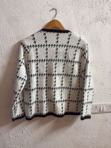 New Houndstooth Knit Cardigan