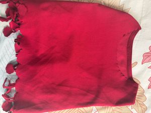 Red Bell Sleeve Top