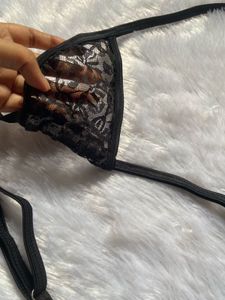 Black Lace Bikini Set