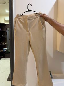 Chic Beige Flare Pants