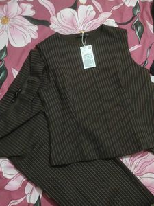 MANGO Pinstripe Co-ord Set