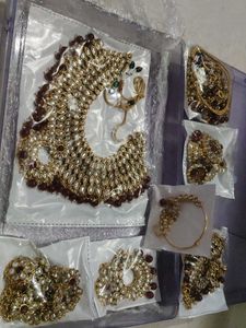 Elegant Kundan Polki bridal Jewellery Set