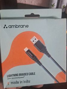 AMBARANE IPHONE UNBREAKABLE DATA CABLE