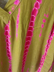 Green Pink Kurta set With Dupatta XL