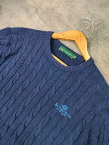 Polo Blue Cable Knit Sweater