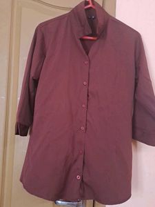 Maroon Button-Up shirt