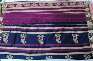 Elegant Purple Saree with Paisley Border