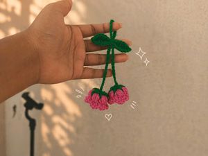Handmade Crochet tulip Hair Clip 🌷