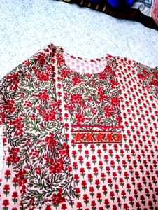 Designer Pink Floral Print Kurta