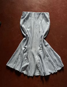 Light Blue Textured Skirt