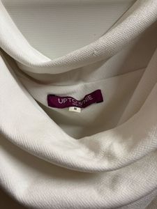 Chic White Draped Top