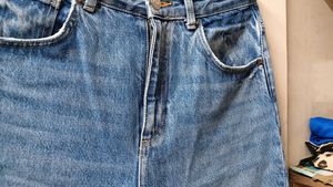 Classic Blue Wash Wide Leg Jeans