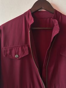 Maroon Zip-Up Jacket