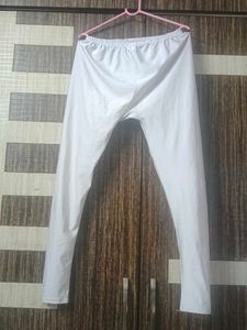 White Cotton Churidar Leggings