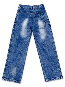 Girls Stylish Embroidered Stone Work Denim Jeans |