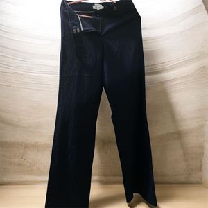 Classic Navy Wide-Leg Trousers