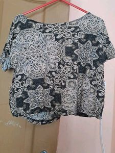 Elegant Paisley Print  boxy Top